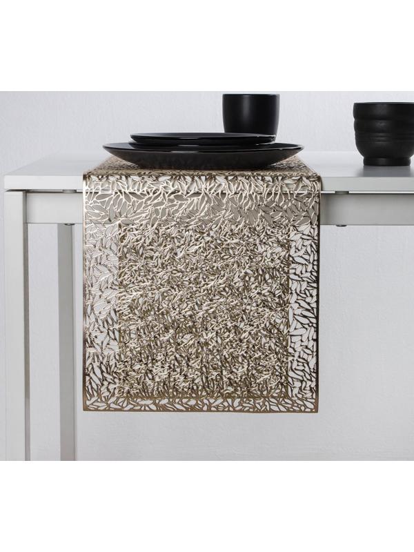 Дорожка на стол Доляна «Манифик», 30×150 см, цвет золотой