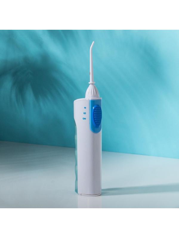 Ирригатор Luazon LIR-04, портативный, 120 мл, 2 режима, 3 насадки, от батареек