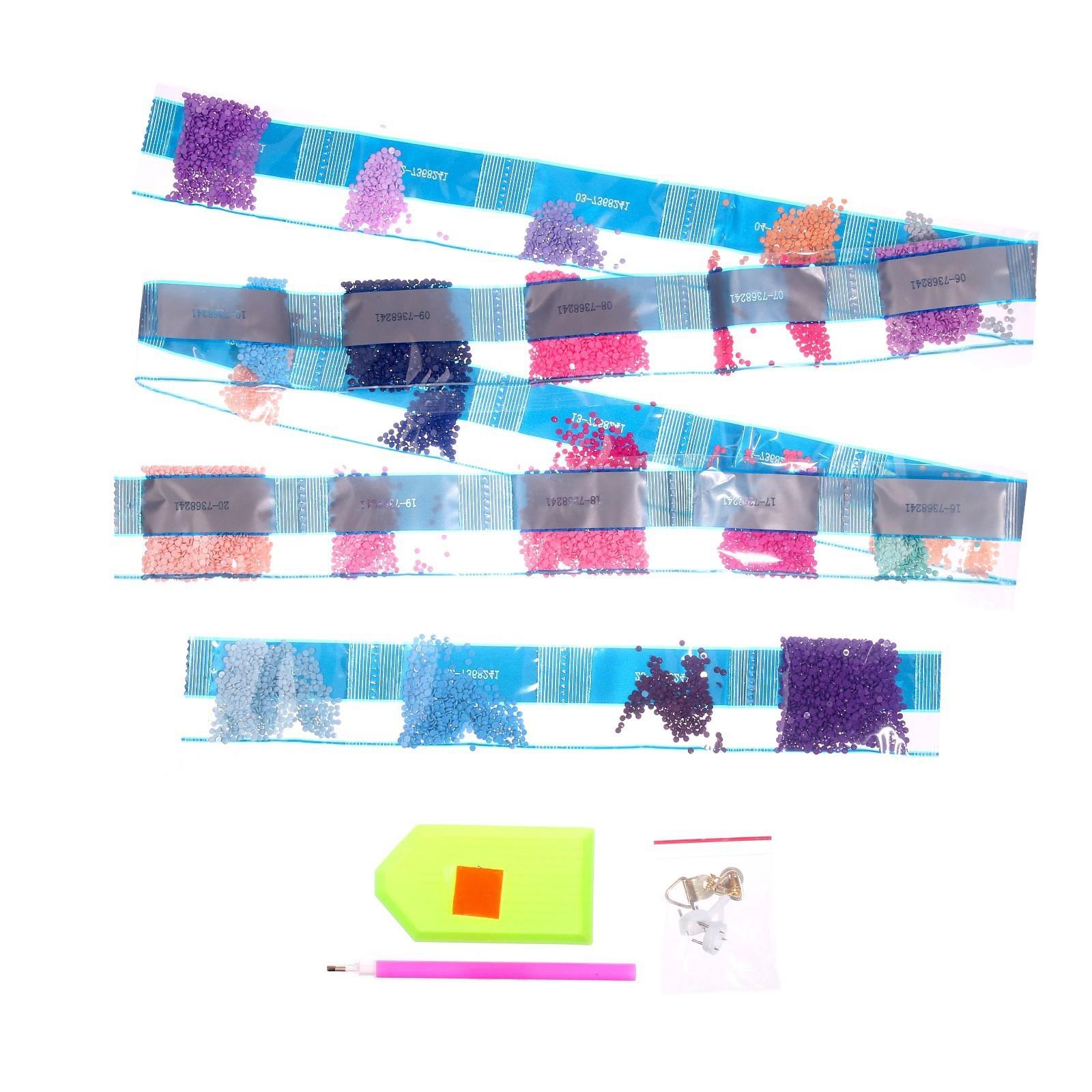 Алмазная мозаика на подрамнике с полным заполнением «Космическая девушка», 20х30 см