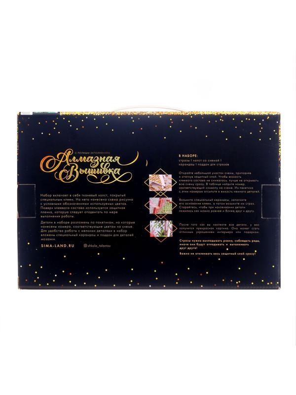 Алмазная мозаика на подрамнике с полным заполнением «Космическая девушка», 20х30 см