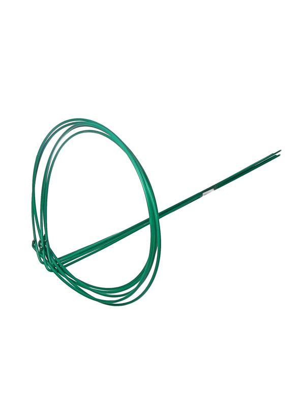 Кустодержатель для цветов, d = 30 см, h = 70 см, ножка d = 0.3 см, металл, зелёный