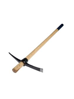 Кирка ТУНДРА, кованая, деревянная рукоятка 900 мм, 1000 г