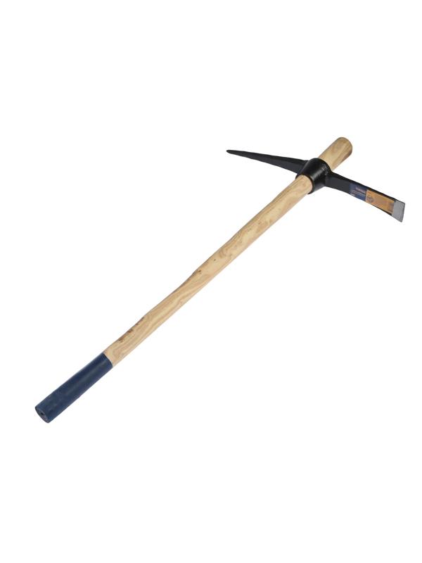 Кирка ТУНДРА, кованая, деревянная рукоятка 900 мм, 1000 г