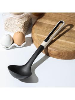 Половник Доляна Pronto, цвет белый, чёрный