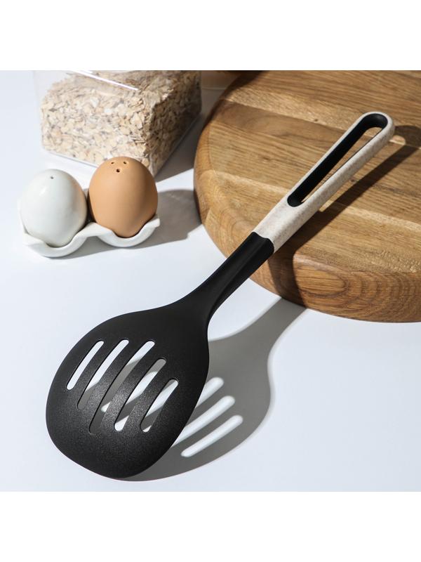 Шумовка Доляна Pronto, цвет белый, чёрный