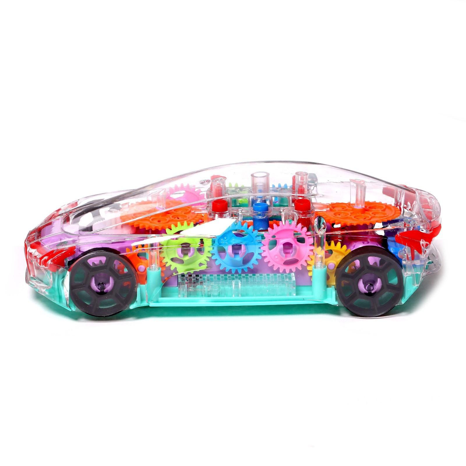 Машина «Шестерёнка», световые и звуковые эффекты, работает от батареек