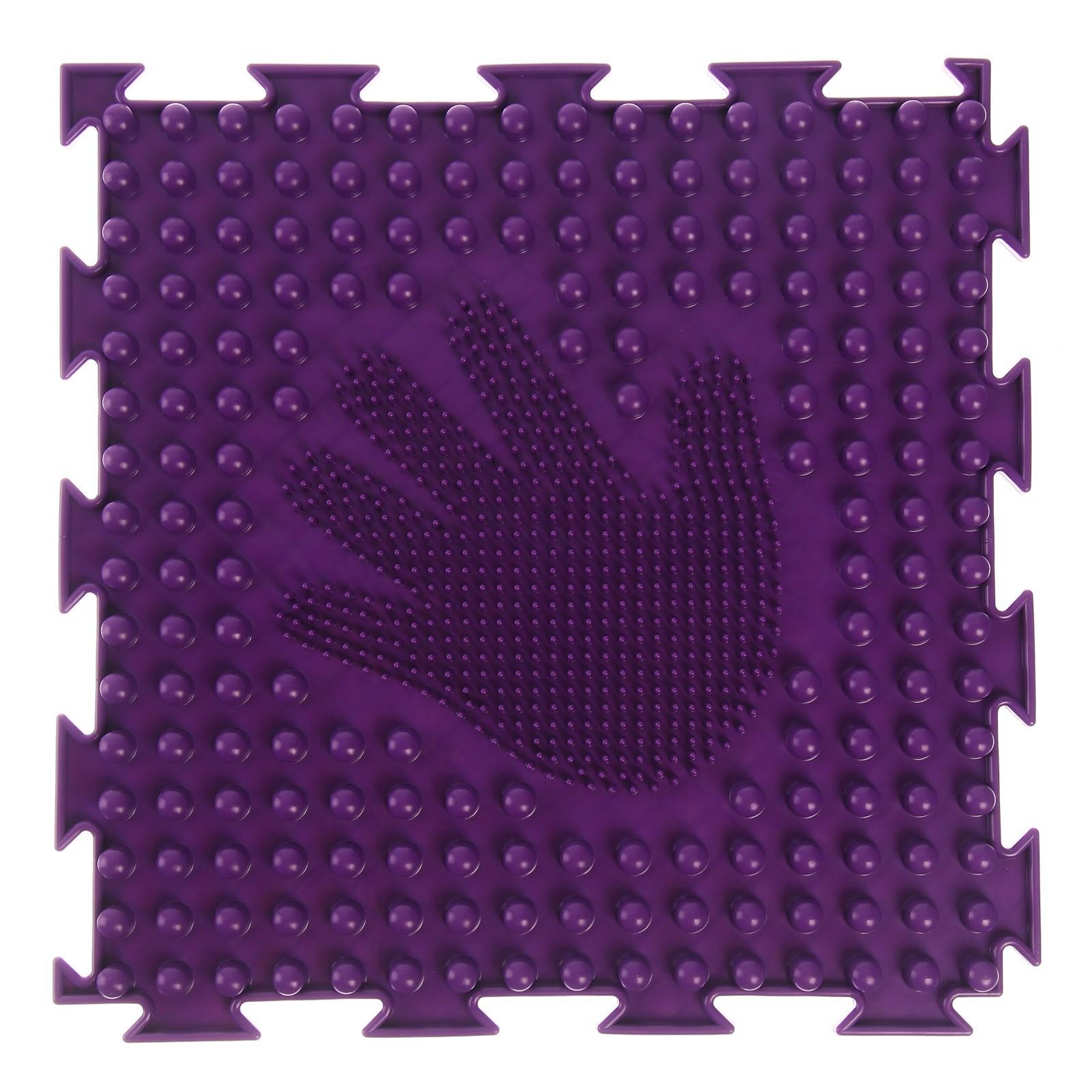 Модульный массажный коврик ОРТОДОН, «Ладошки», мягкий, цвет МИКС