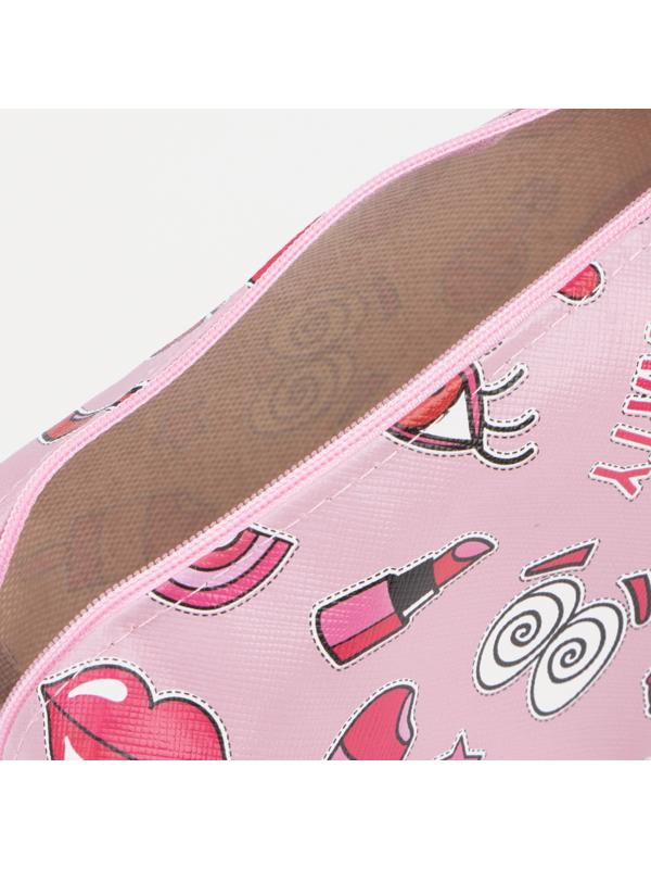 Косметичка на молнии, цвет розовый