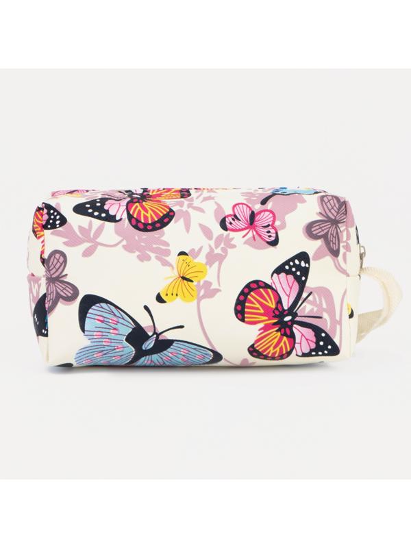 Косметичка на молнии, цвет белый