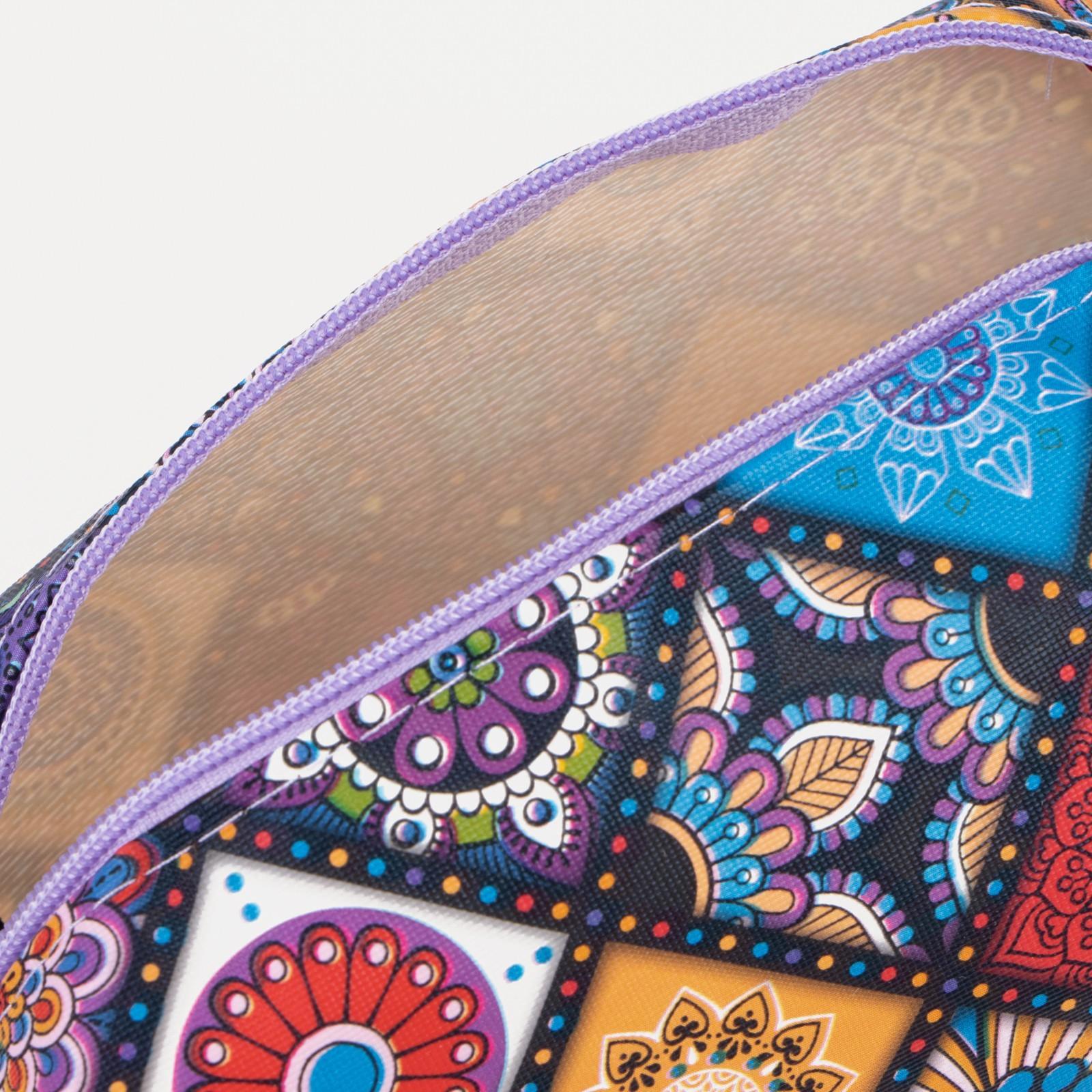 Косметичка на молнии, цвет сиреневый/разноцветный