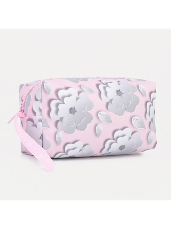 Косметичка на молнии, цвет розовый