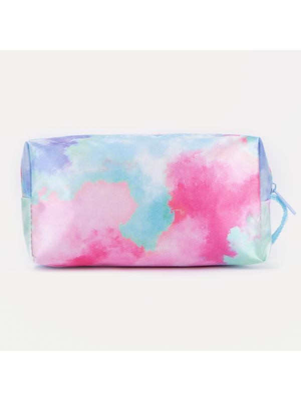 Косметичка на молнии, цвет голубой