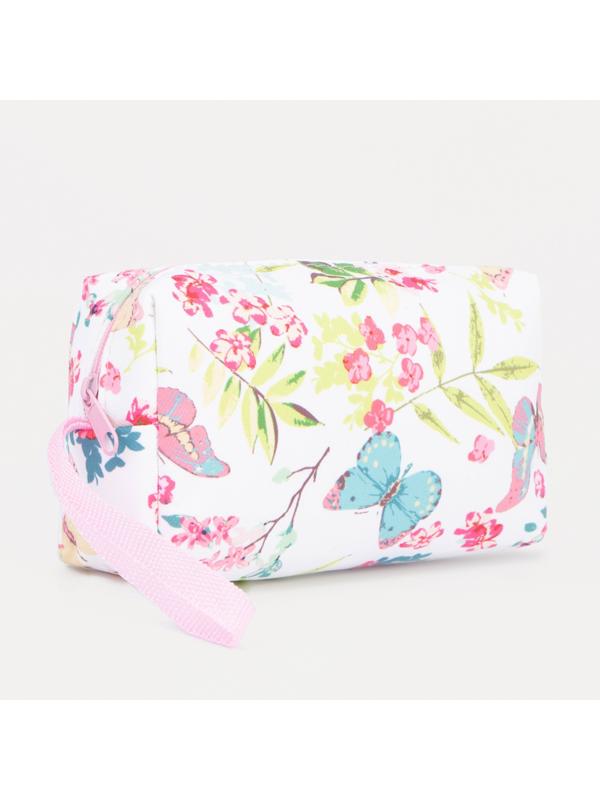 Косметичка на молнии, цвет белый