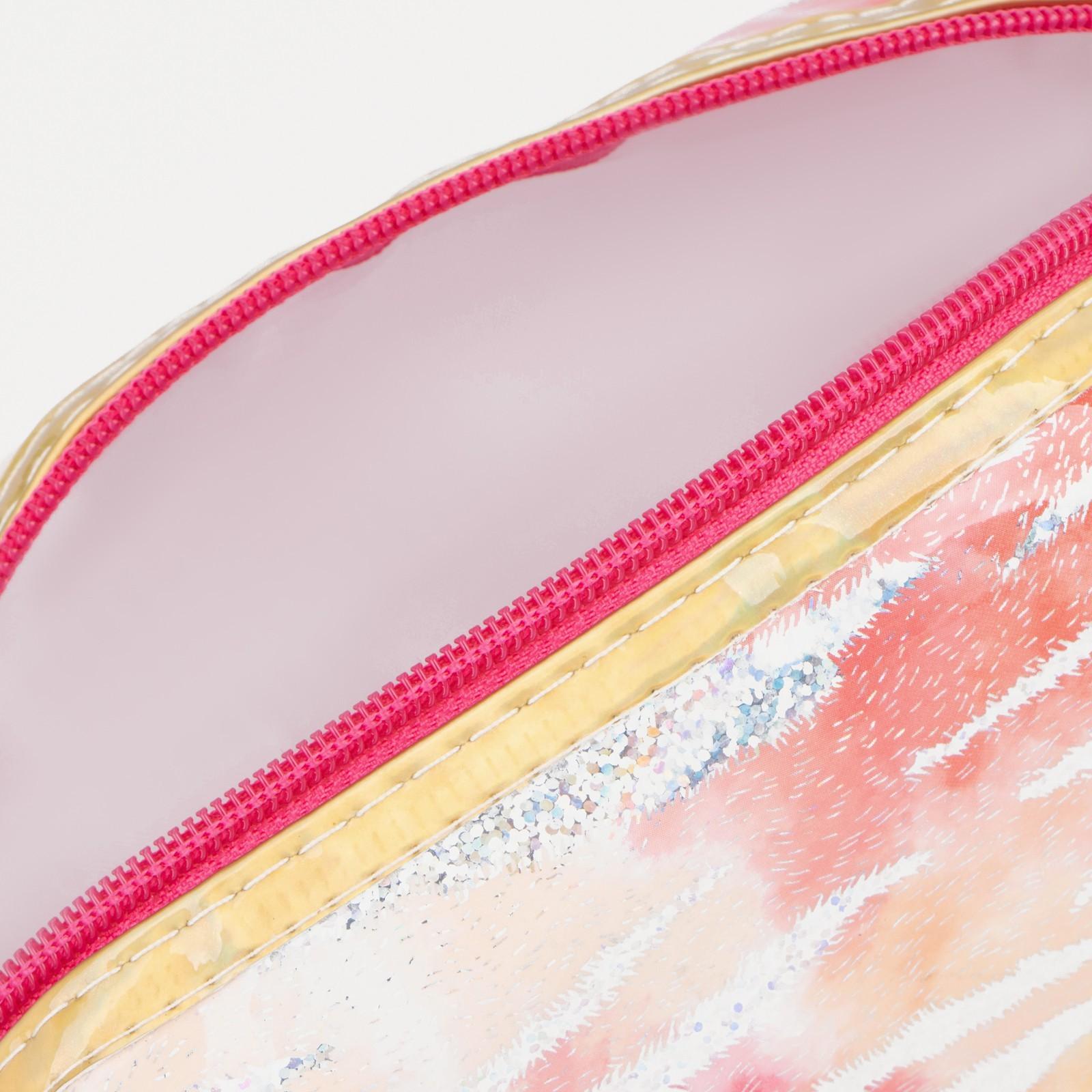 Косметичка на молнии, цвет красный