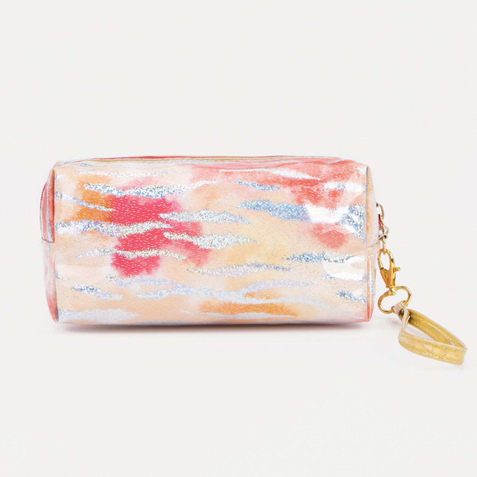 Косметичка на молнии, цвет красный