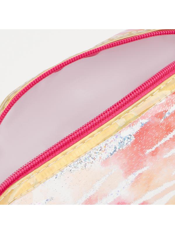 Косметичка на молнии, цвет красный