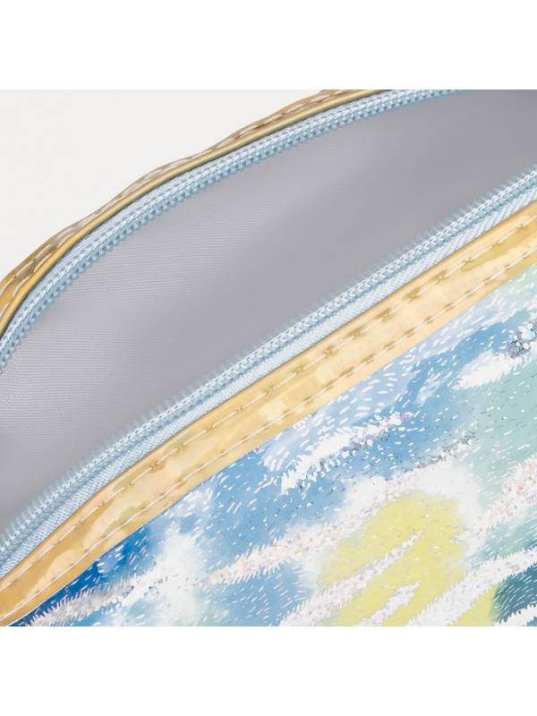 Косметичка на молнии, цвет голубой