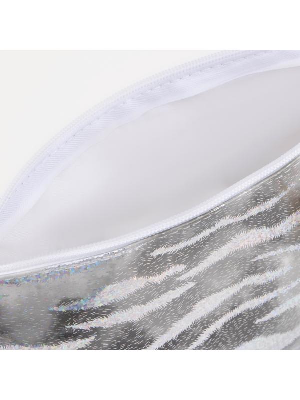 Косметичка на молнии, цвет серый