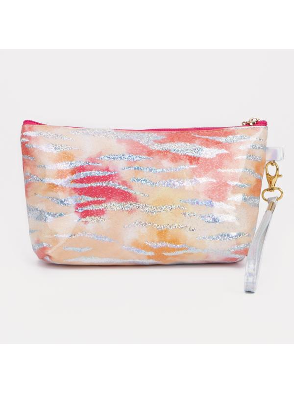 Косметичка на молнии, цвет красный