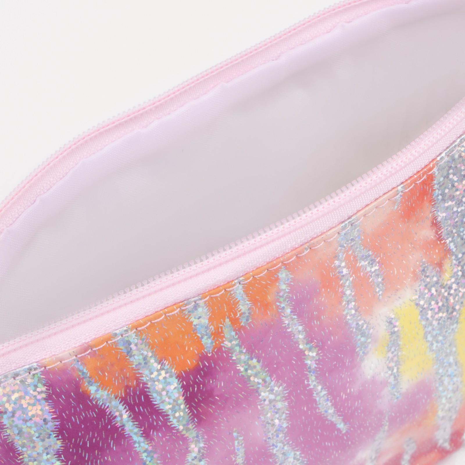 Косметичка на молнии, цвет сиреневый