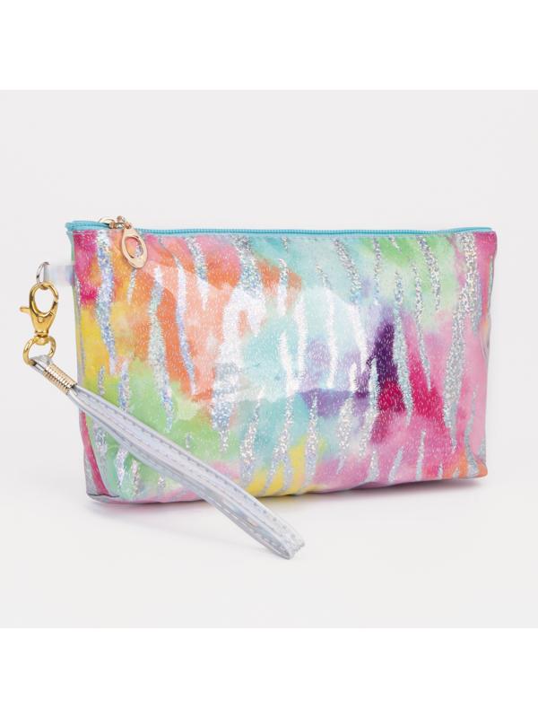 Косметичка на молнии, цвет разноцветный