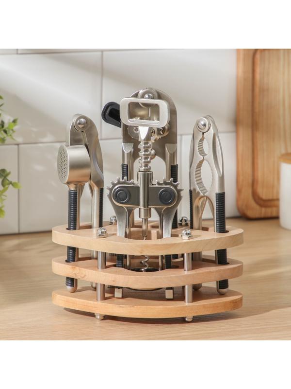 Набор кухонных инструментов «Велес», 4 предмета, на подставке