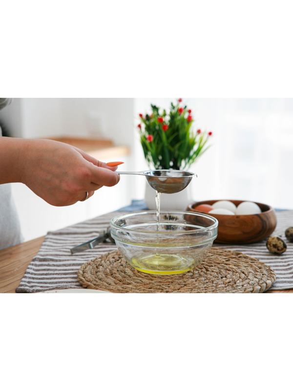 Сепаратор для яиц Доляна, 13×7 см, цвет хромированный