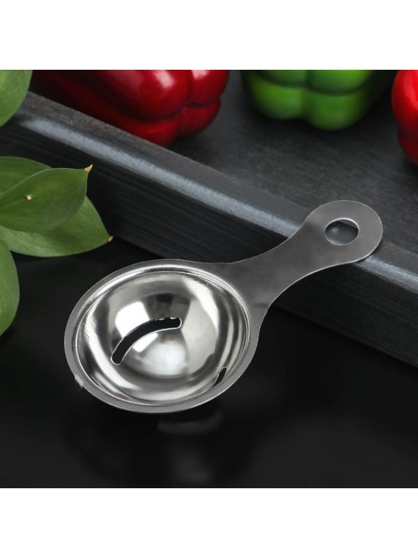 Сепаратор для яиц Доляна, 13×7 см, цвет хромированный