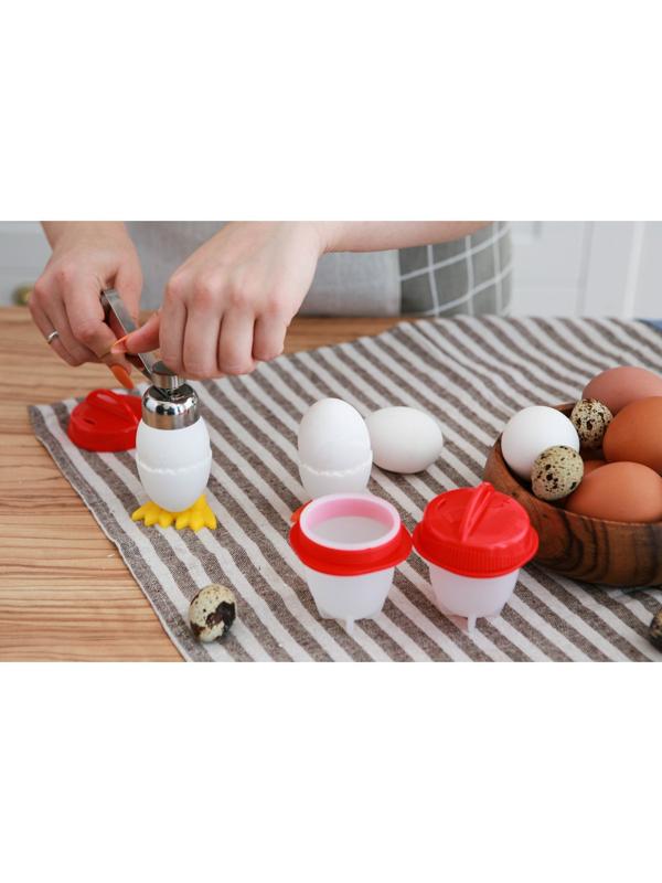 Резак для скорлупы у яиц Доляна, 10×2,5×5,3 см, цвет хромированный