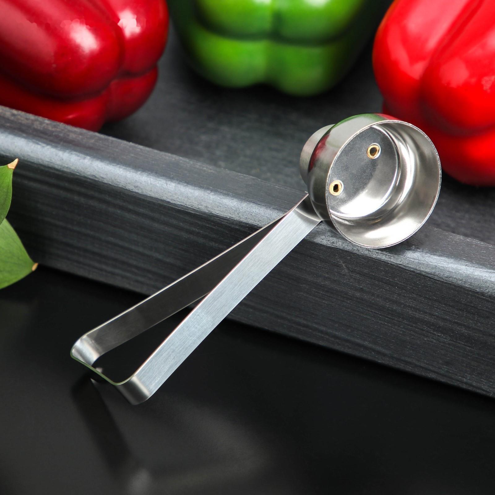 Резак для скорлупы у яиц Доляна, 10×3,4×5,3 см, цвет хромированный