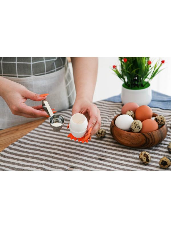 Резак для скорлупы у яиц Доляна, 10×3,4×5,3 см, цвет хромированный