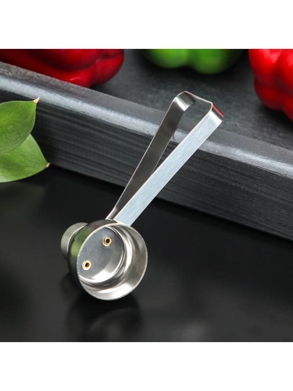 Резак для скорлупы у яиц Доляна, 10×3,4×5,3 см, цвет хромированный