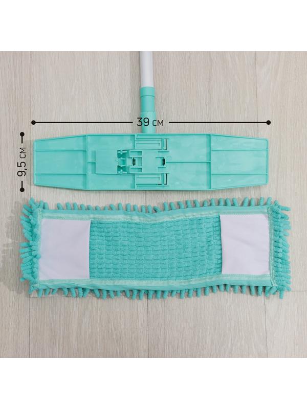 Комплект для уборки Raccoon «Универсальный», 4 предмета: окномойка, швабра, щётка для пыли и черенок