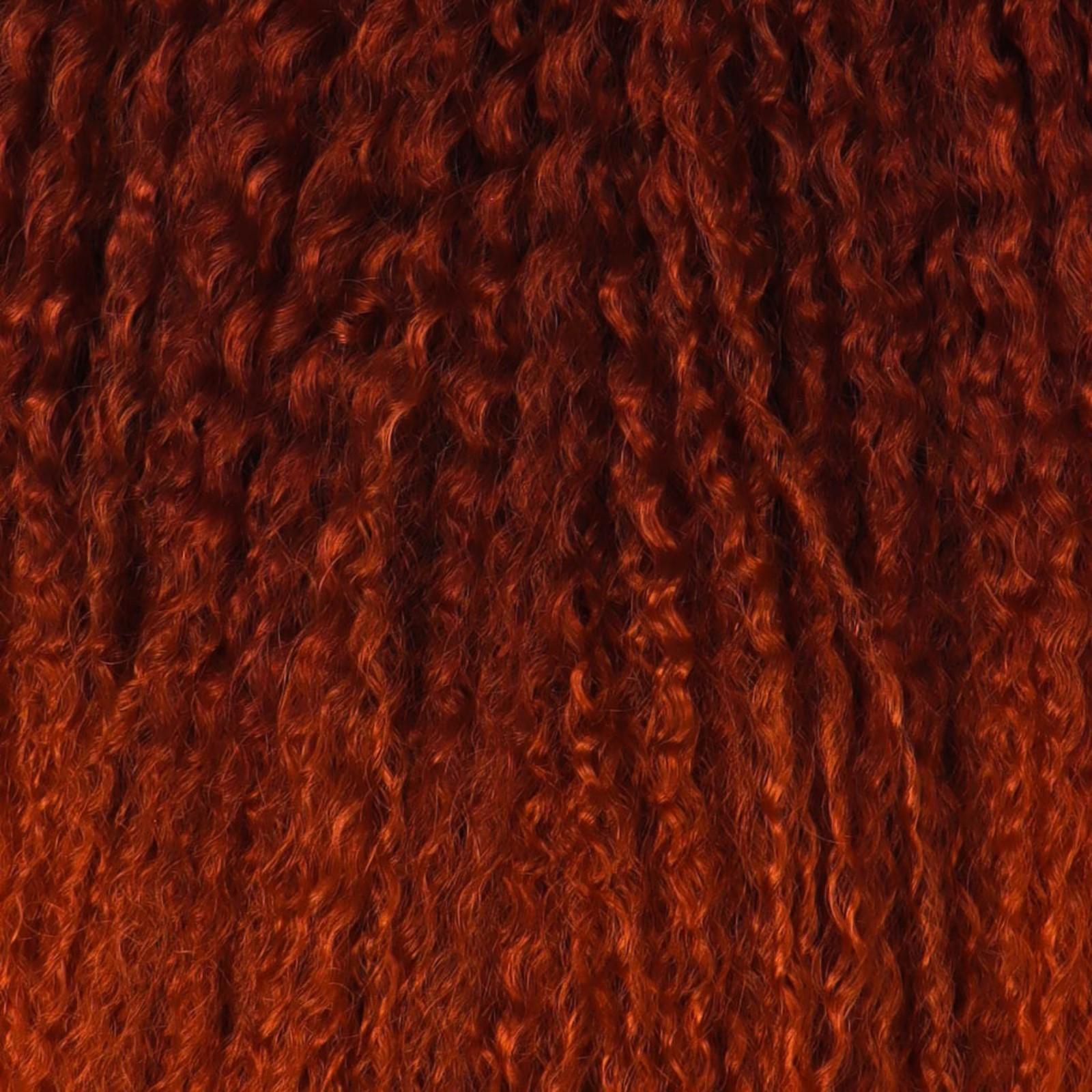 САМБА Афролоконы, 60 см, 270 гр, цвет бордовый/тёмно-рыжий HKB350А (Бразилька)