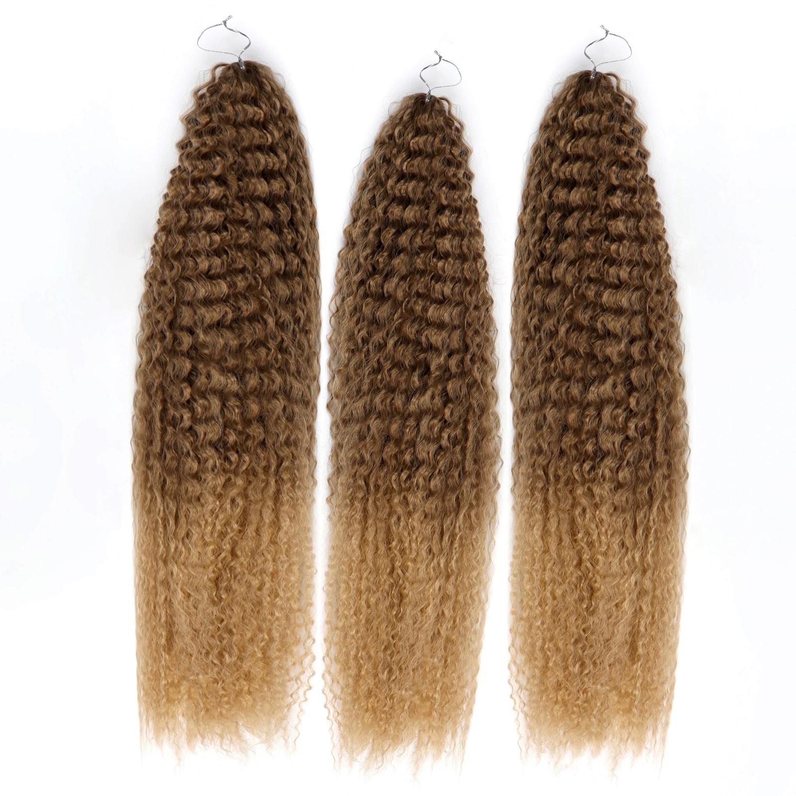 САМБА Афролоконы, 60 см, 270 гр, цвет тёмно-русый/светло-русый HKB18Т/16 (Бразилька)