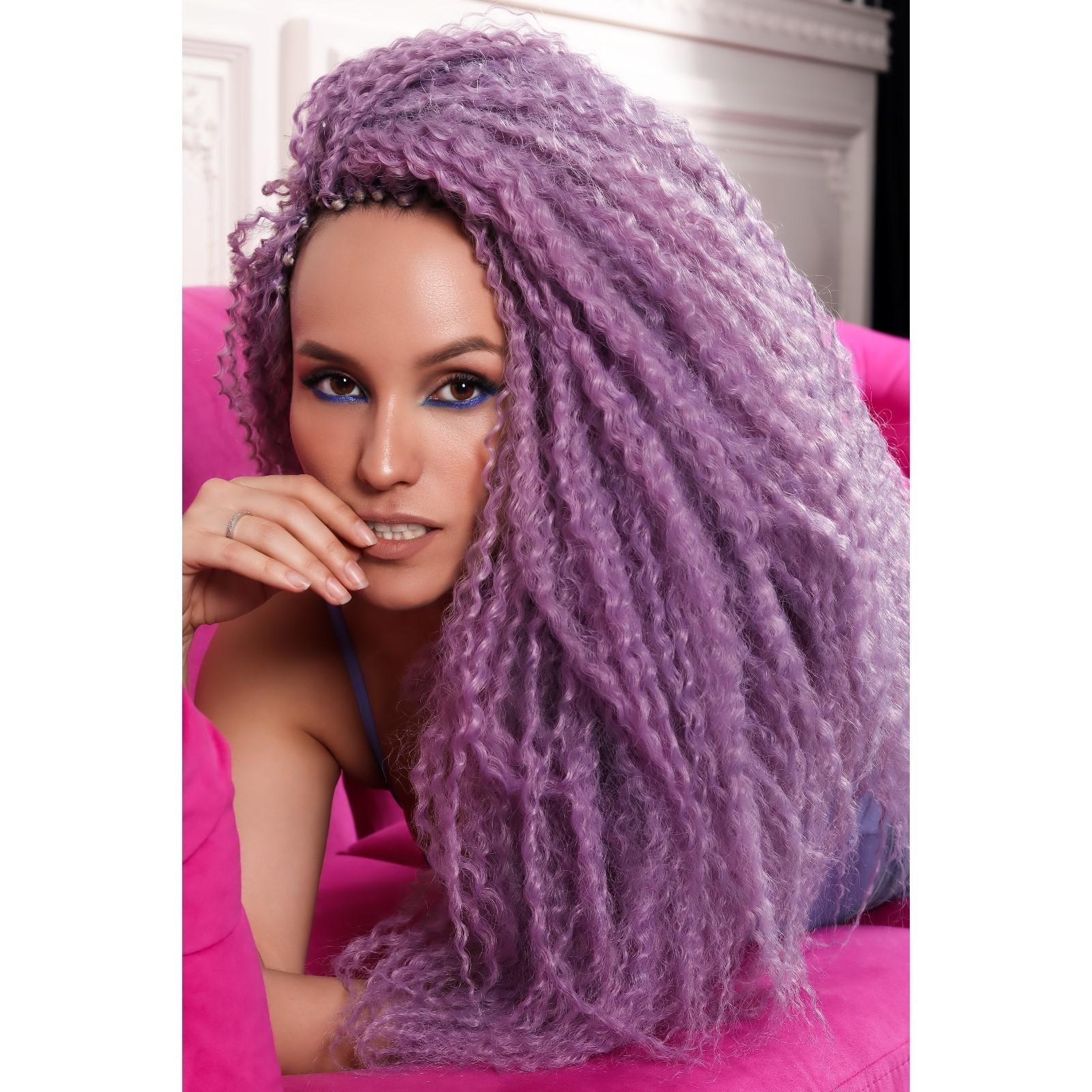 САМБА Афролоконы, 60 см, 270 гр, цвет шоколадный/тёмно-русый HKB5/8 (Бразилька)