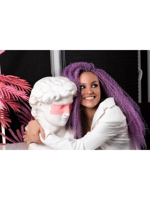 САМБА Афролоконы, 60 см, 270 гр, цвет тёмный шоколад/тёмно-русый HKB8/6К (Бразилька)