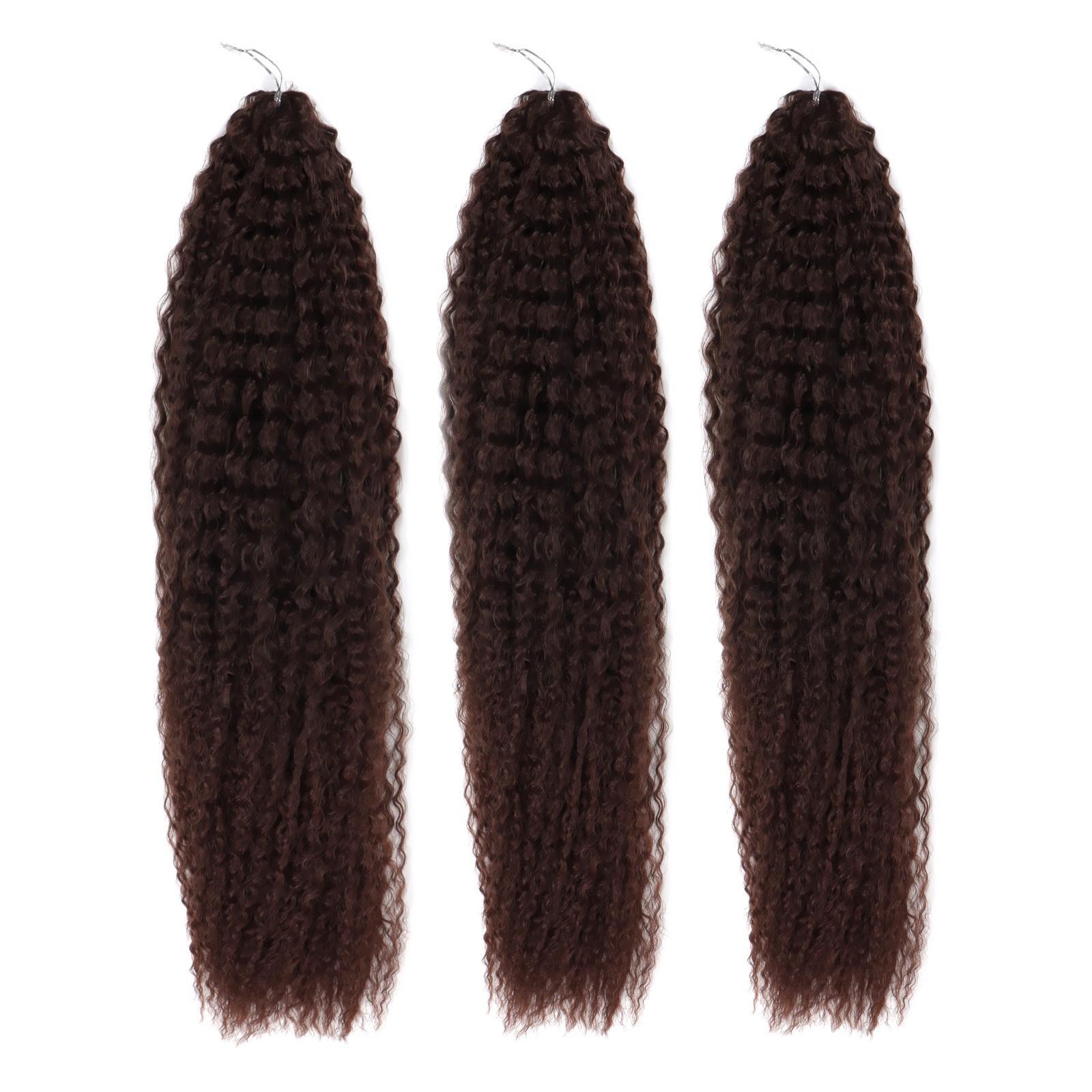 САМБА Афролоконы, 60 см, 270 гр, цвет шоколадный/тёмный шоколад HKB4/33А (Бразилька)