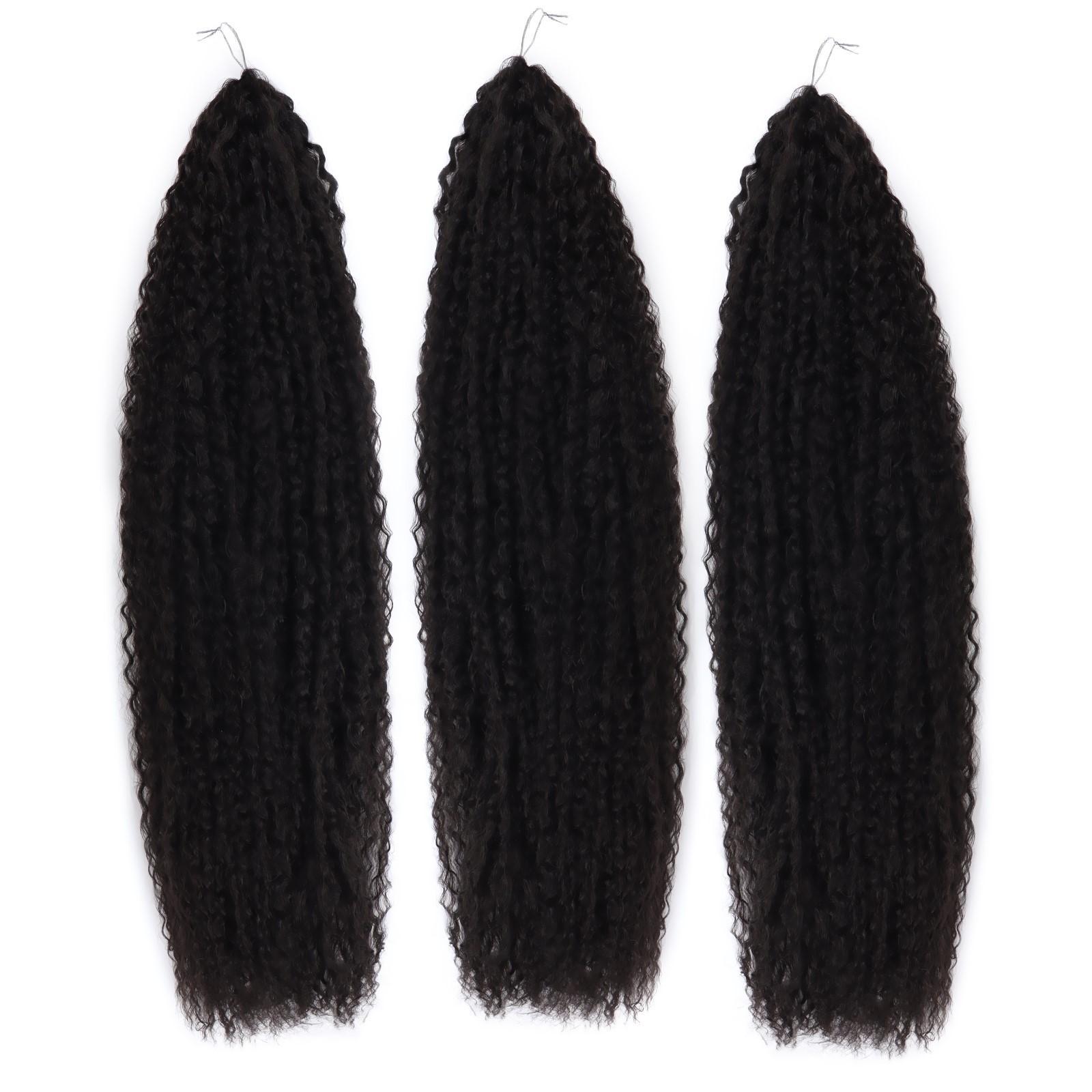 САМБА Афролоконы, 60 см, 270 гр, цвет чёрный HKB1В (Бразилька)