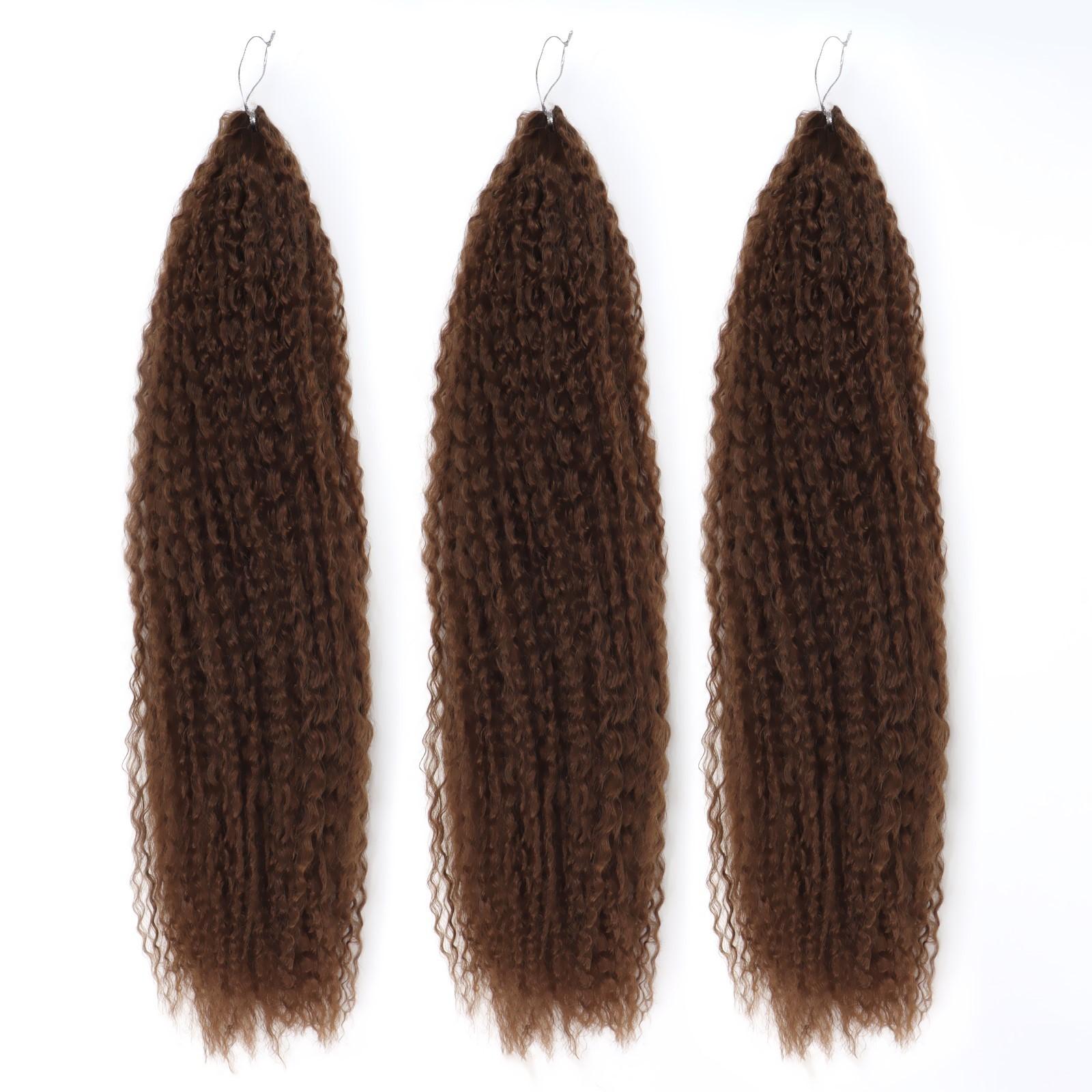 САМБА Афролоконы, 60 см, 270 гр, цвет тёмно-русый HKB6 (Бразилька)