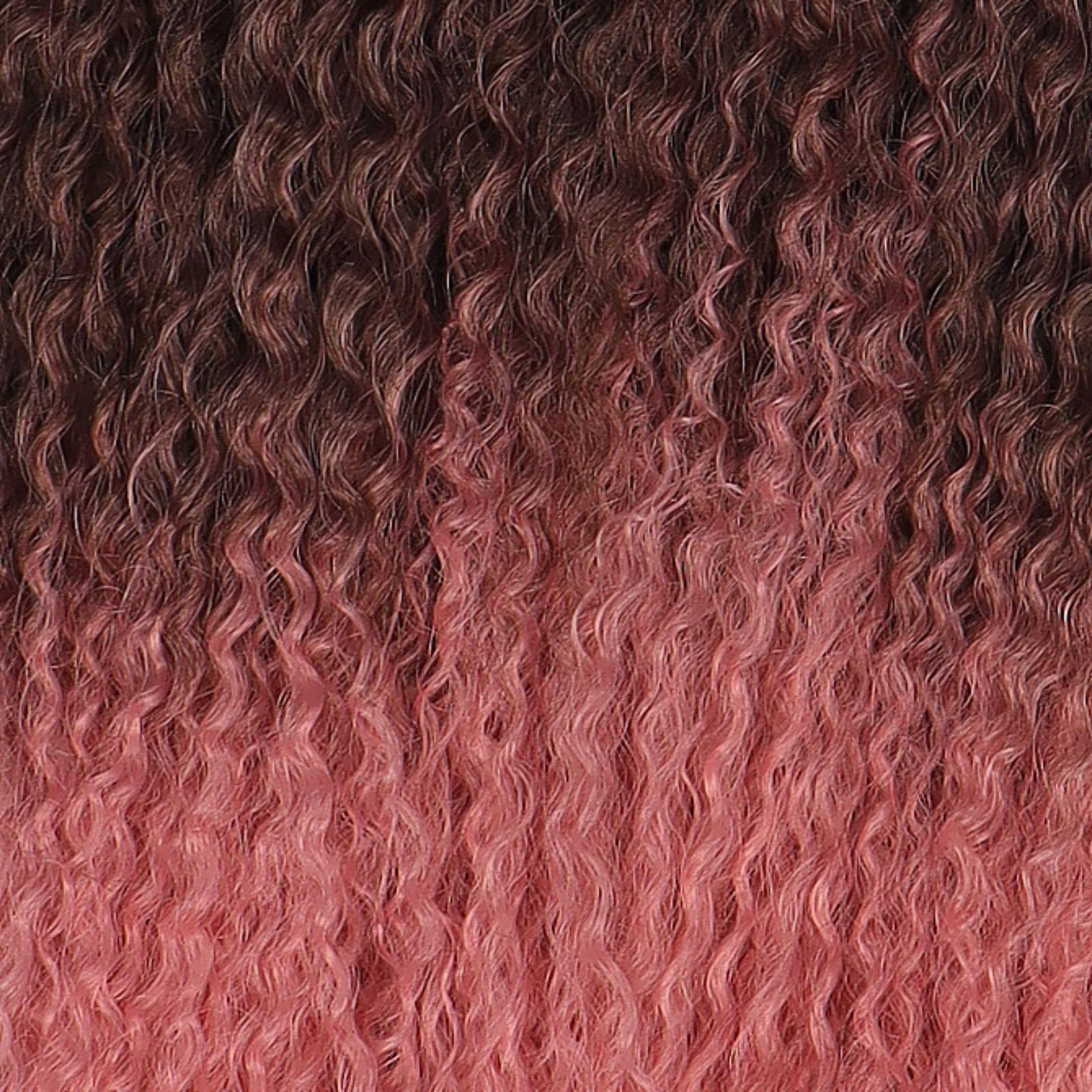 САМБА Афролоконы, 60 см, 270 гр, цвет тёмно-русый/розовый HKB6К/Т2312 (Бразилька)