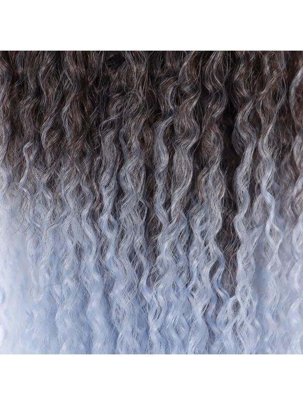 САМБА Афролоконы, 60 см, 270 гр, цвет тёмно-русый/светло-голубой HKB6К/Т3930 (Бразилька)