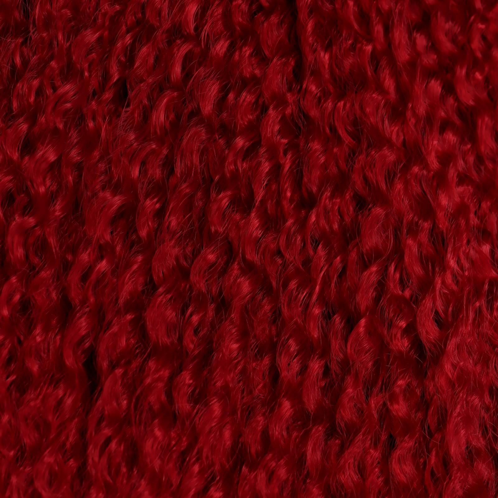 САМБА Афролоконы, 60 см, 270 гр, цвет тёмно-красный HKBТ1762 (Бразилька)