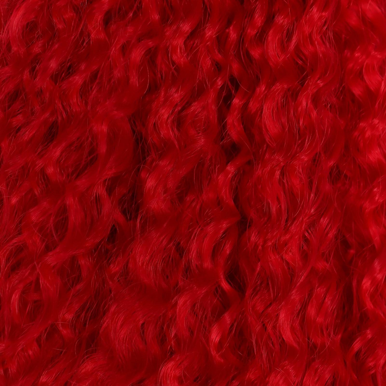 САМБА Афролоконы, 60 см, 270 гр, цвет красный HKBТ113В (Бразилька)