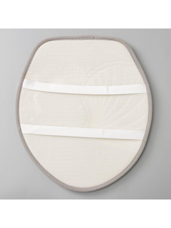 Набор ковриков для ванной и туалета Доляна «Морское дно», 3 шт: 50×80, 50×40, 38×43 см, цвет серый