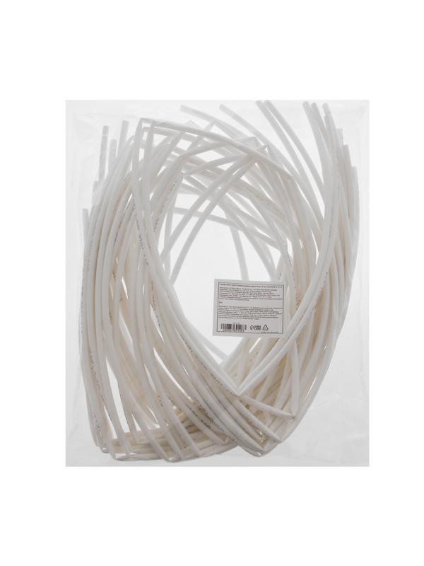 Термоусаживаемая трубка 4/2 мм, белая, упаковка 20 шт. по 1 м