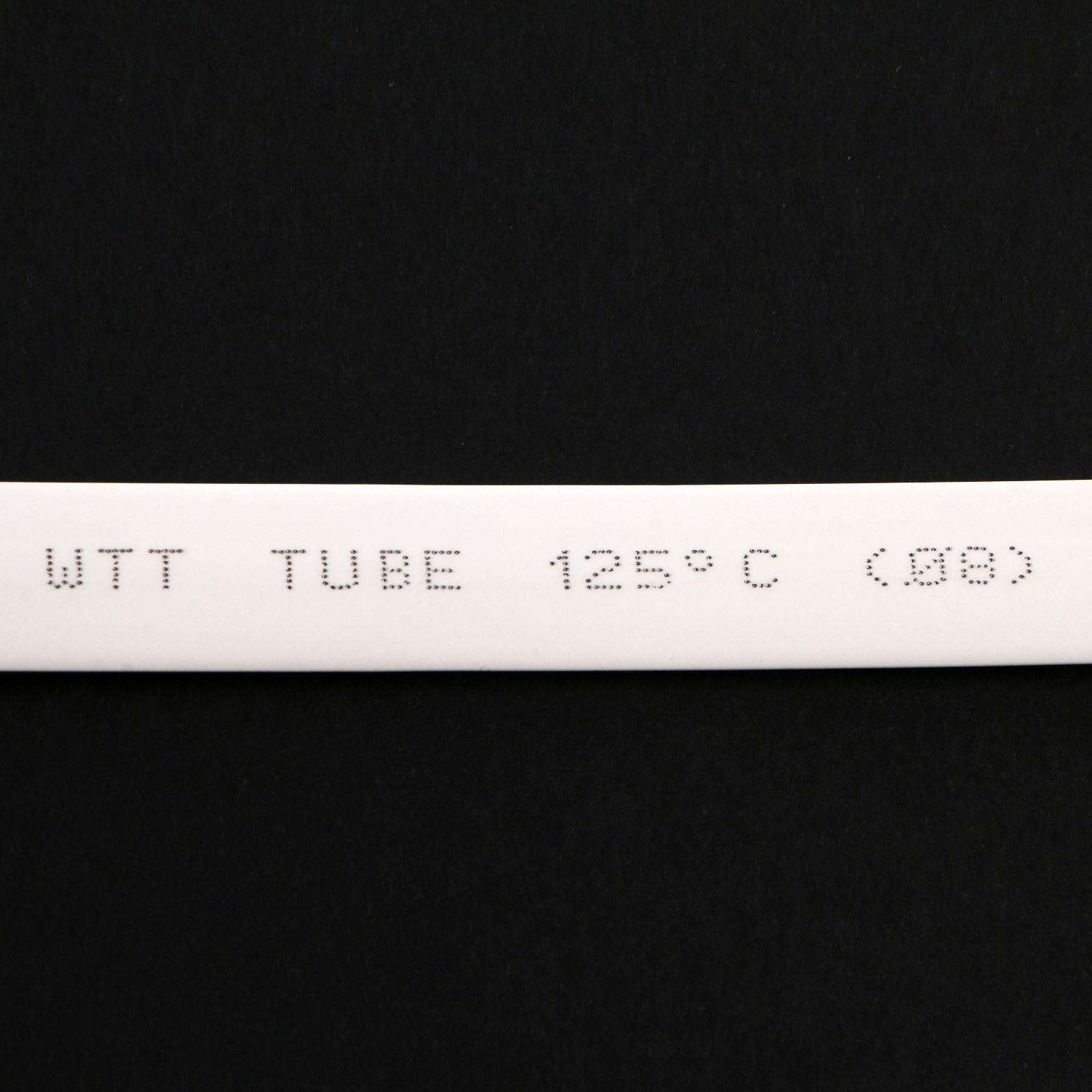 Термоусаживаемая трубка 8/4 мм, белая, упаковка 20 шт. по 1 м