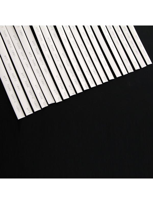 Термоусаживаемая трубка 8/4 мм, белая, упаковка 20 шт. по 1 м