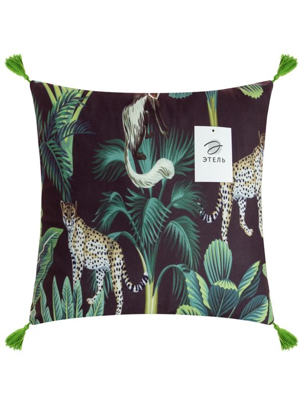 Наволочка декоративная с кисточками Этель «Хищники», 43х43 см