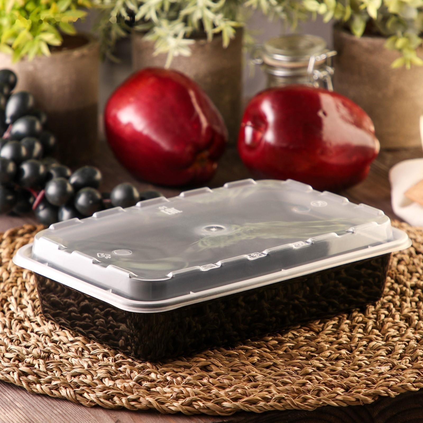 Контейнер с крышкой, 830 мл, 1-секционный